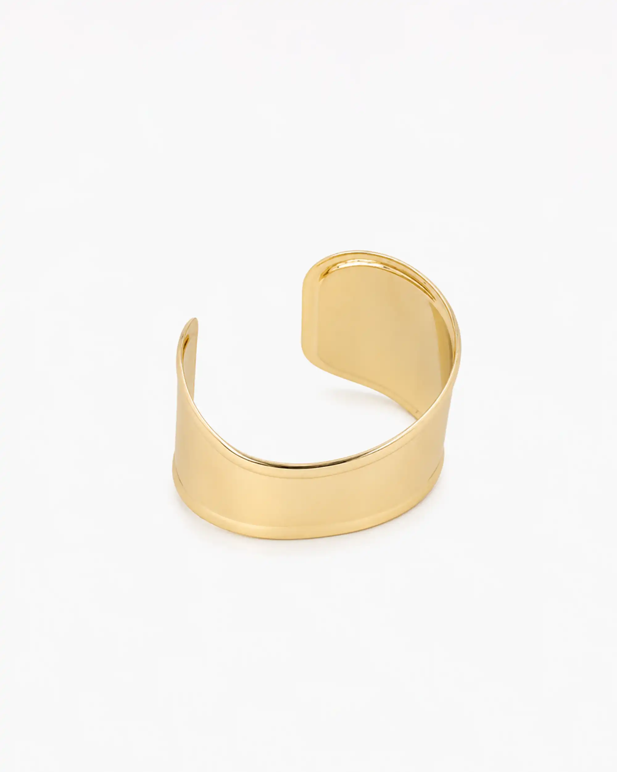 Gold Colored Bracelet Sculpted Cuff  L Loeke