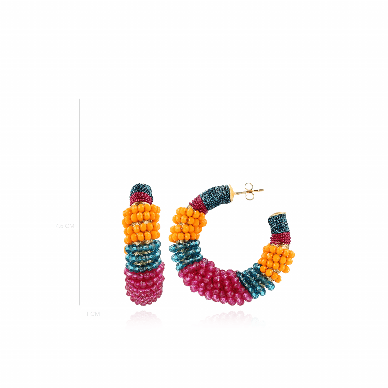 Multicolor oorbellen Coco Glassberry Creole Silk Combi Round Mlott-theme.productDescriptionPage.SEO.byTheBrand