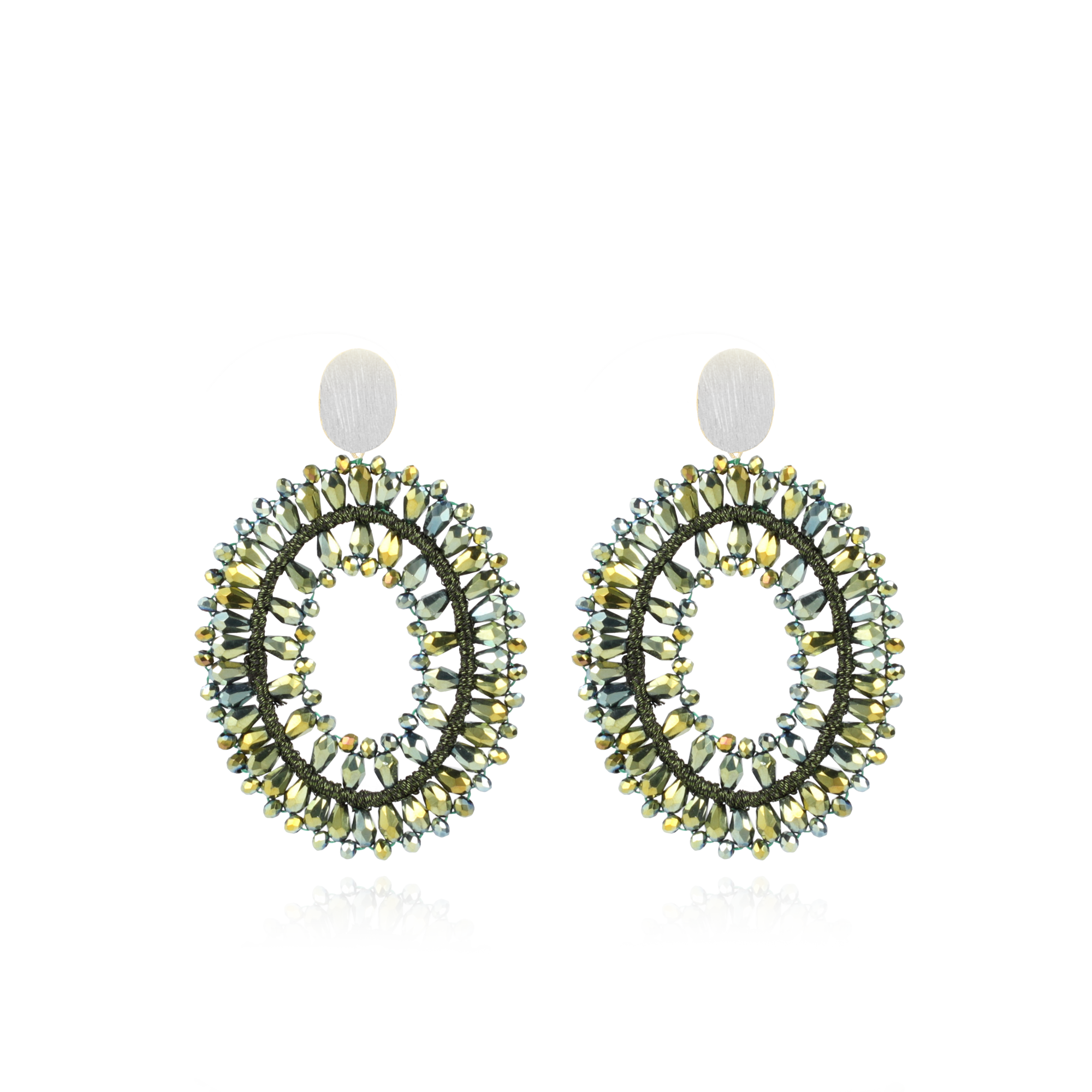 Metallic Groene Oorbellen Noa Silk Double Stones lott-theme.productDescriptionPage.SEO.byTheBrand