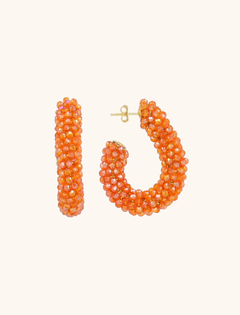 Orange Ohrringe Ellis Oval Creole L  