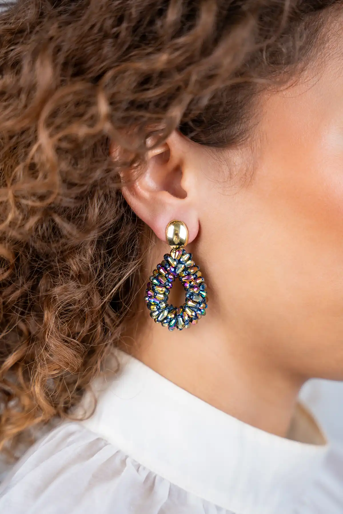 Disco Purple Earrings Anne Drop S Marquis