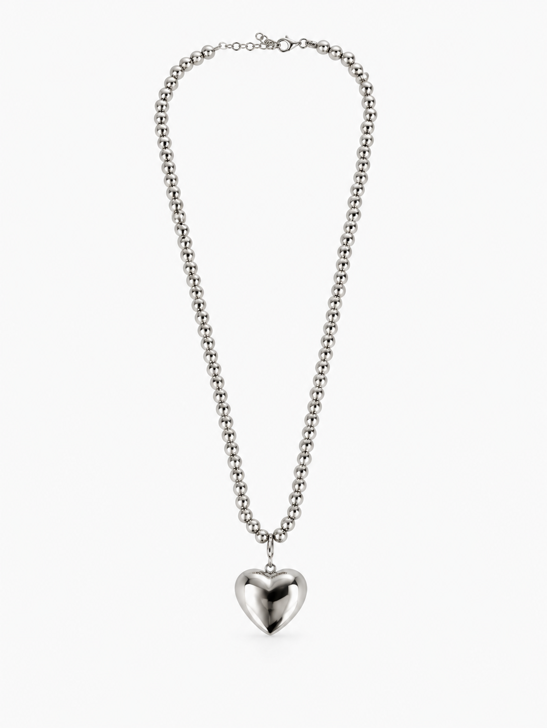 Zilveren ketting Hart M