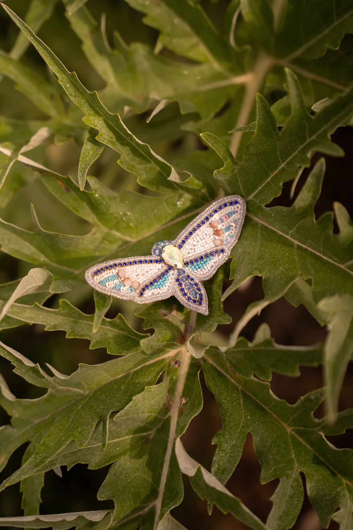 Broche Dragonfly L - Crystal Blue 