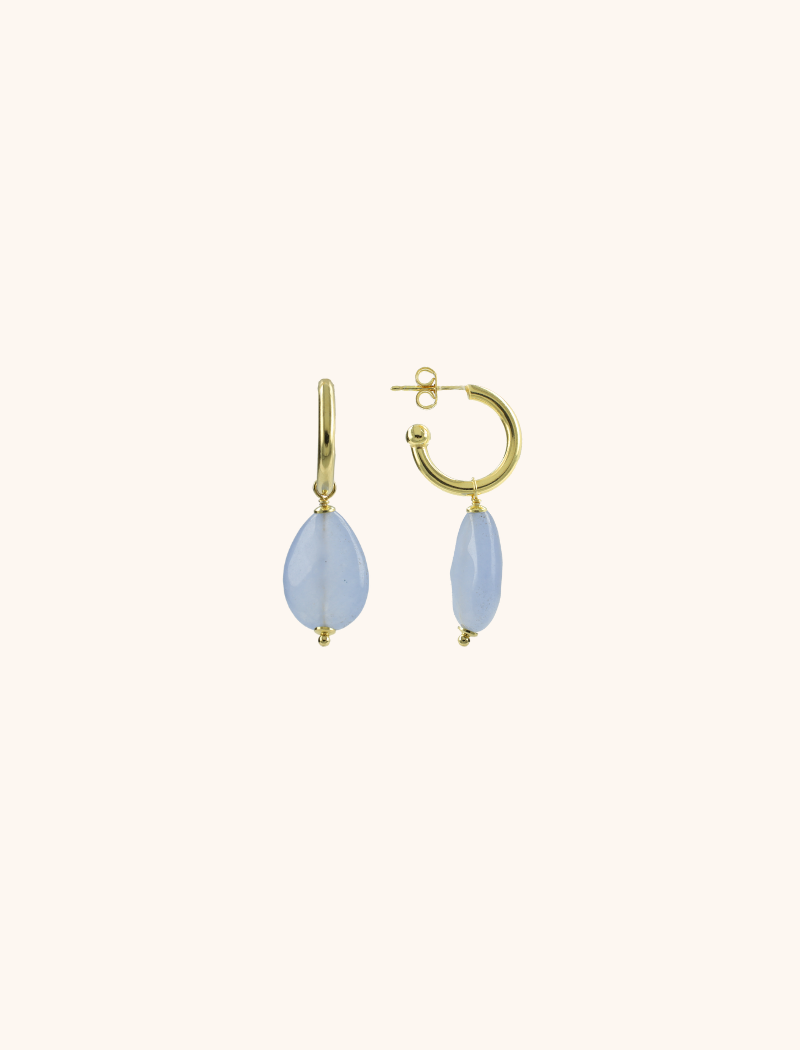 lichtblauwe Oorbellen Drop S