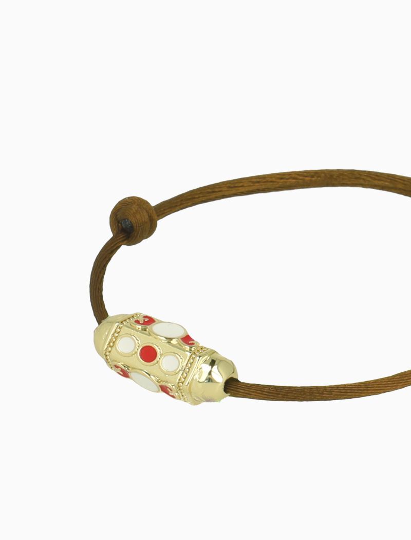 Armband Satin Capsule Small Charm - Rood/Wit