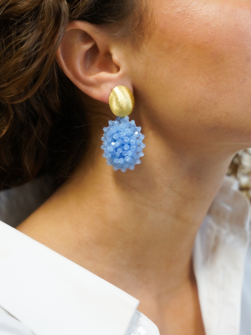 Baby Blue Earrings Jazz Oval S