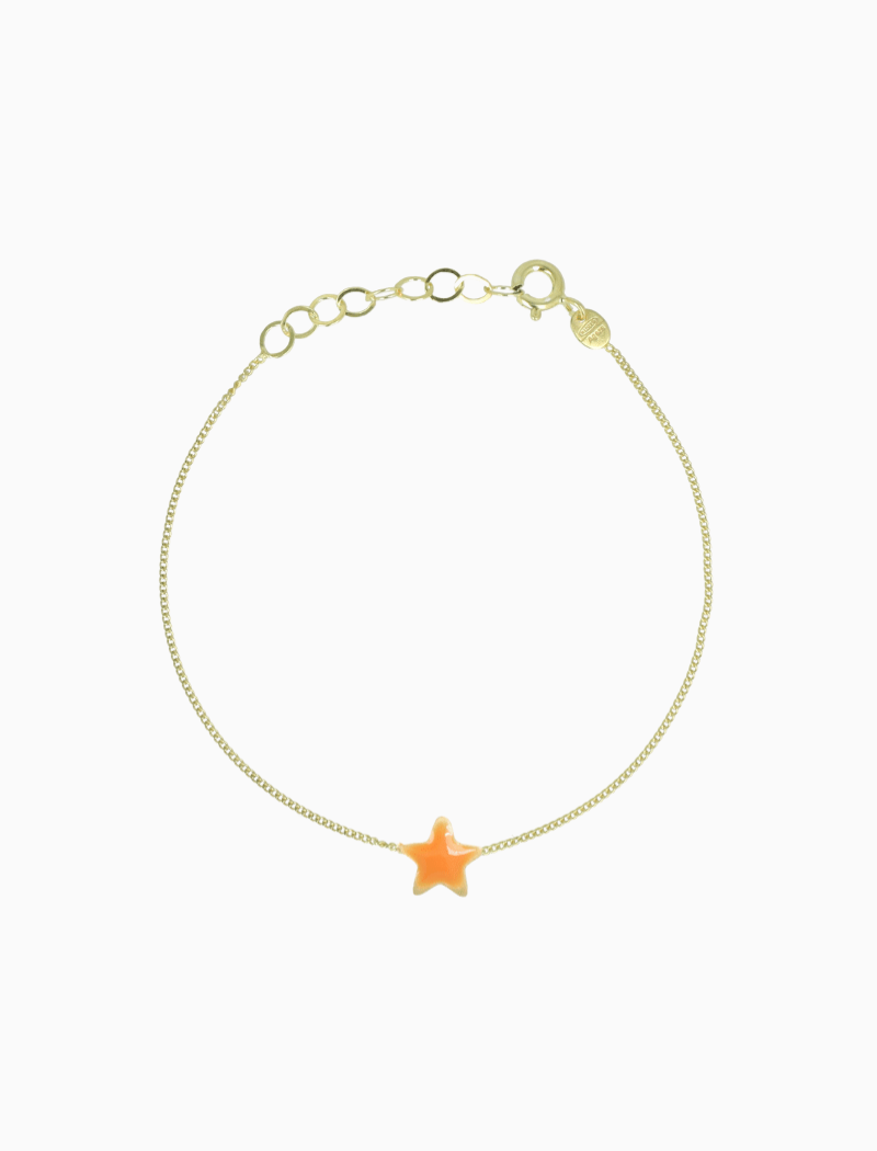 Symbool armband ster Emaille oranje