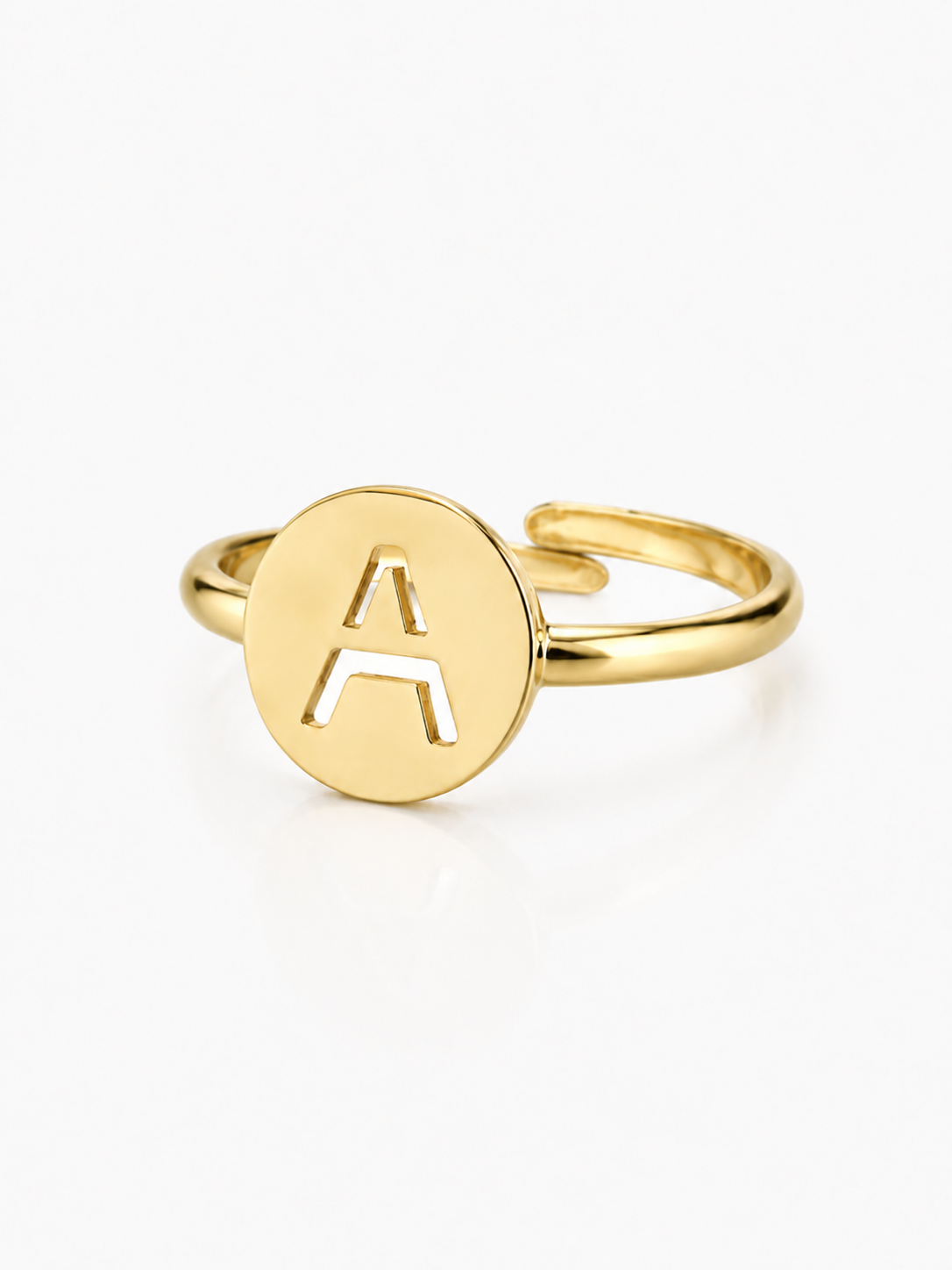 farbener Initialen-Ring klein