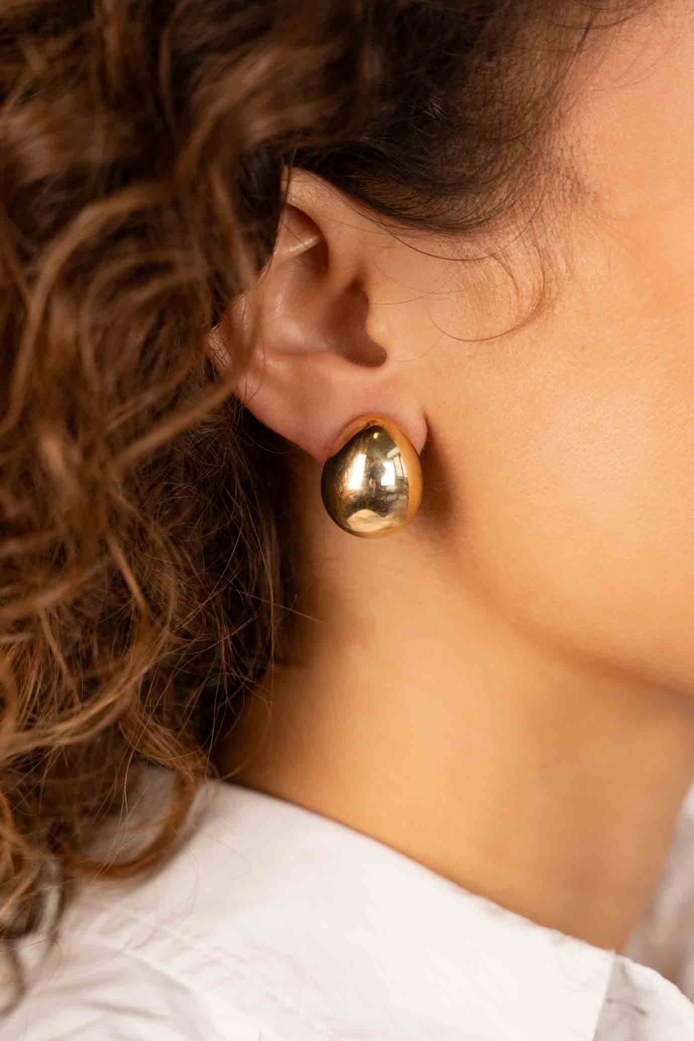 Gold-colored Earrings Thick Drop M