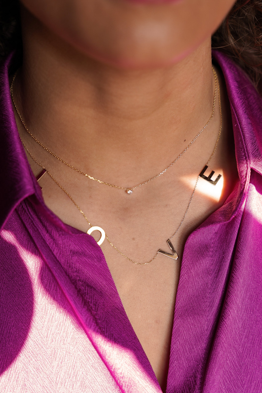 14 Karaat Ketting LOVE XL