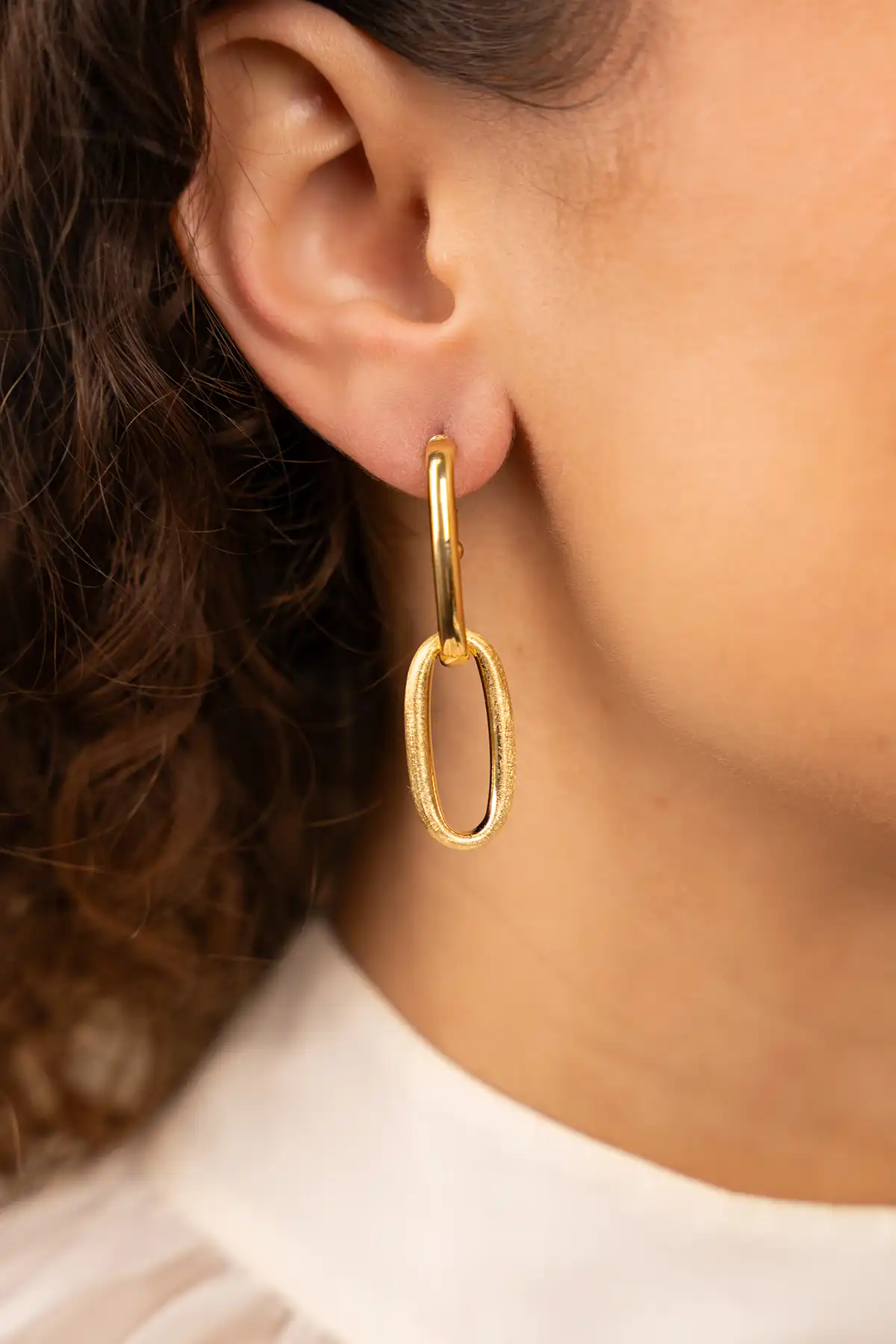 Classic earrings double link Madee