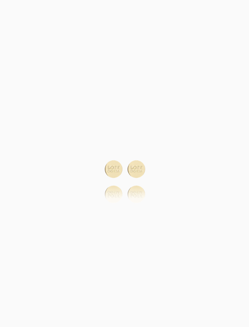 Gold Earrings Mini Round Stud