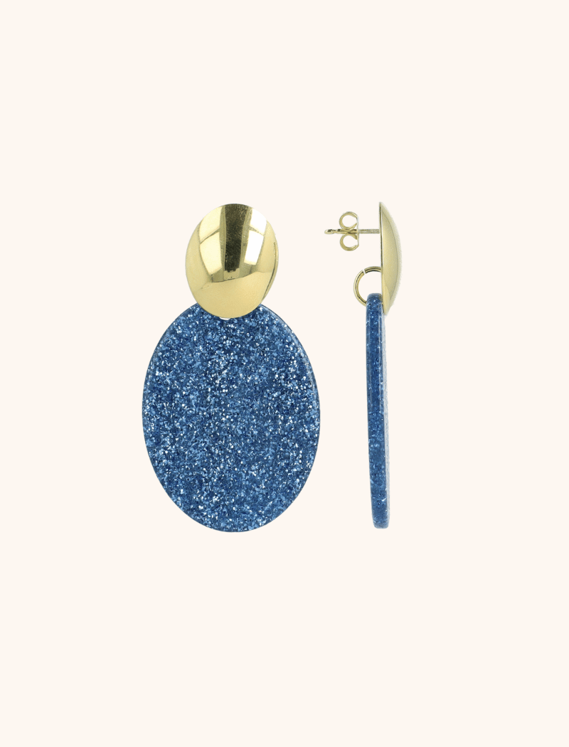 Blauwe Glitter Oorbellen Celia Ovaal Slott-theme.productDescriptionPage.SEO.byTheBrand