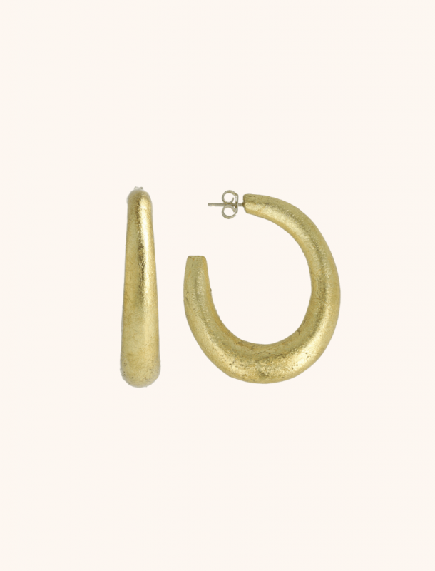 Wooden Earrings Creole Deluxe L