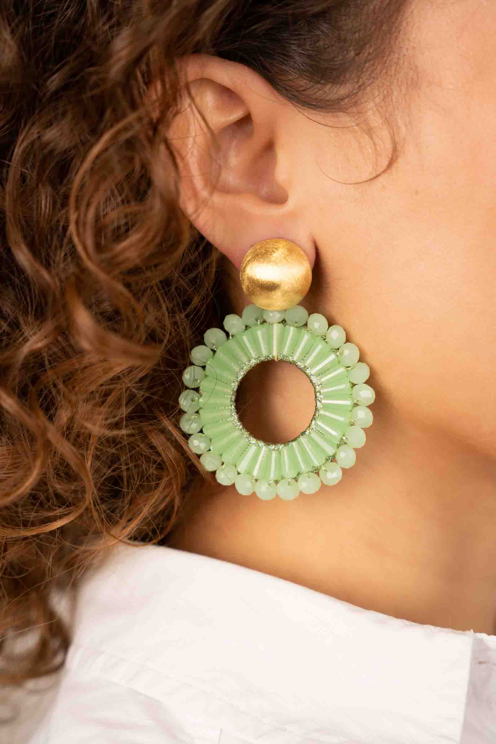 Lime Earrings Ann-Mary Circle Doublelott-theme.productDescriptionPage.SEO.byTheBrand