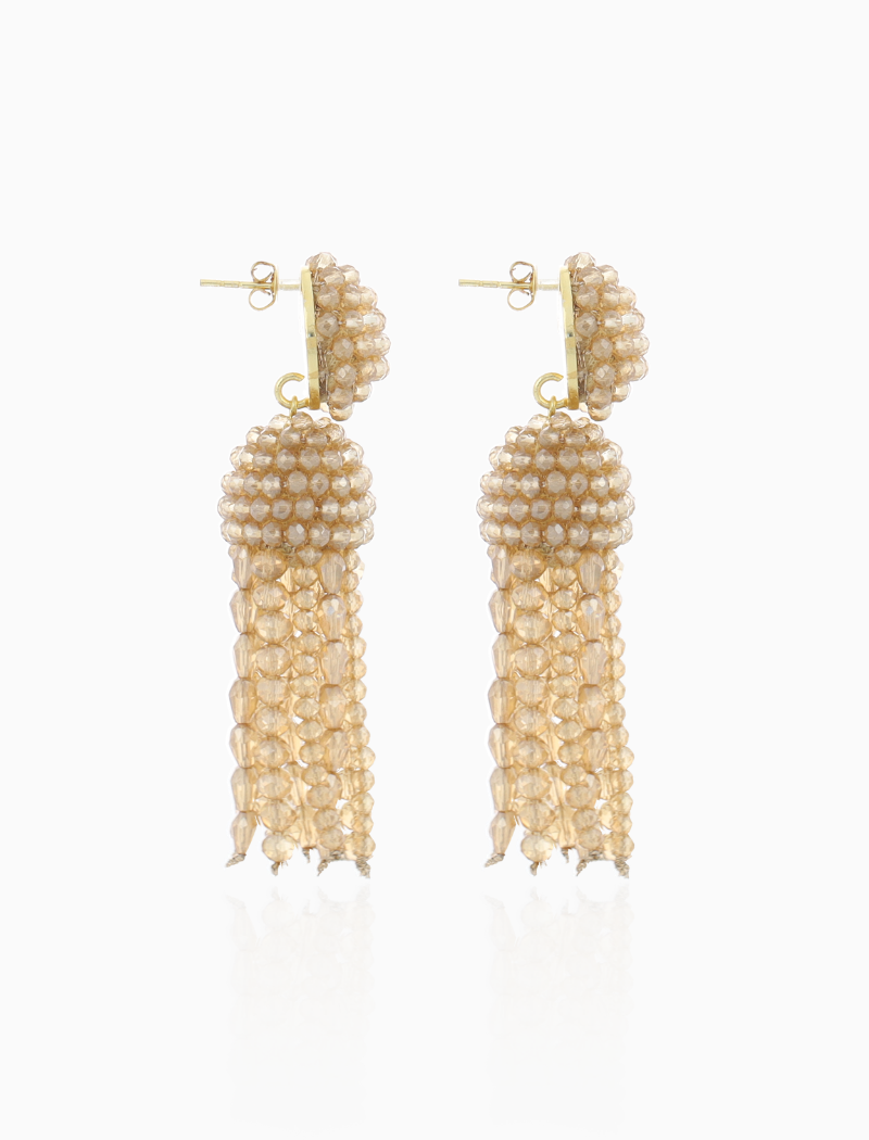 Amara – Perlen-Jellyfish Ohrringe M – Champagner