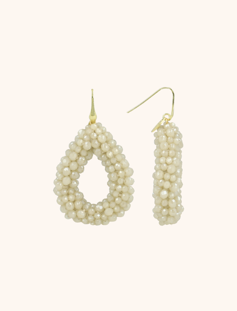 Beige Oorbellen Berry Drop L