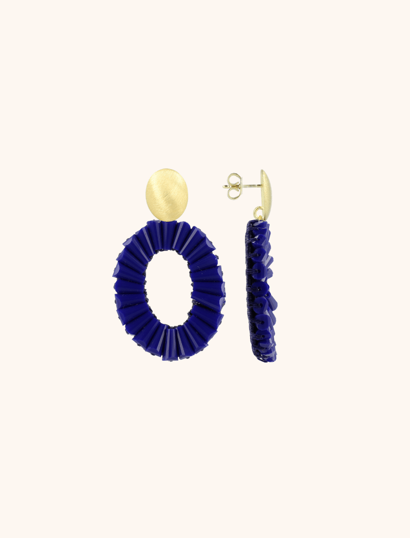 Blauwe Oorbellen Open ovaal Tube Daneelott-theme.productDescriptionPage.SEO.byTheBrand