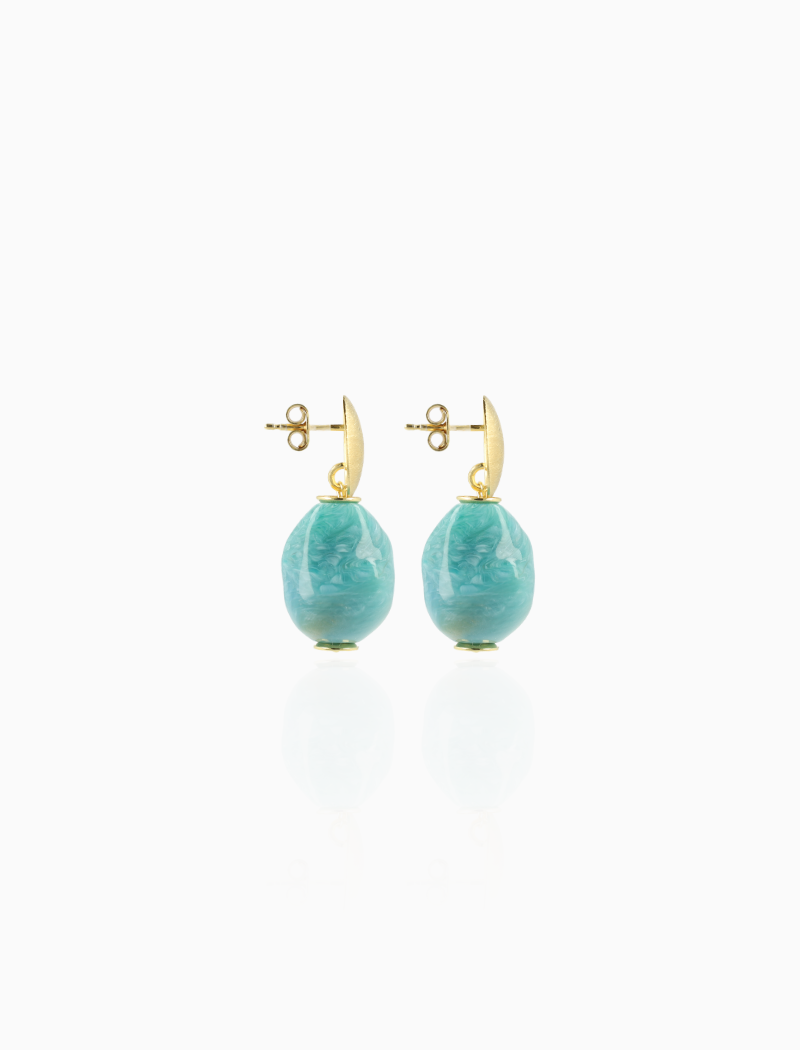 Green Earrings Irregular Stone S Bailey