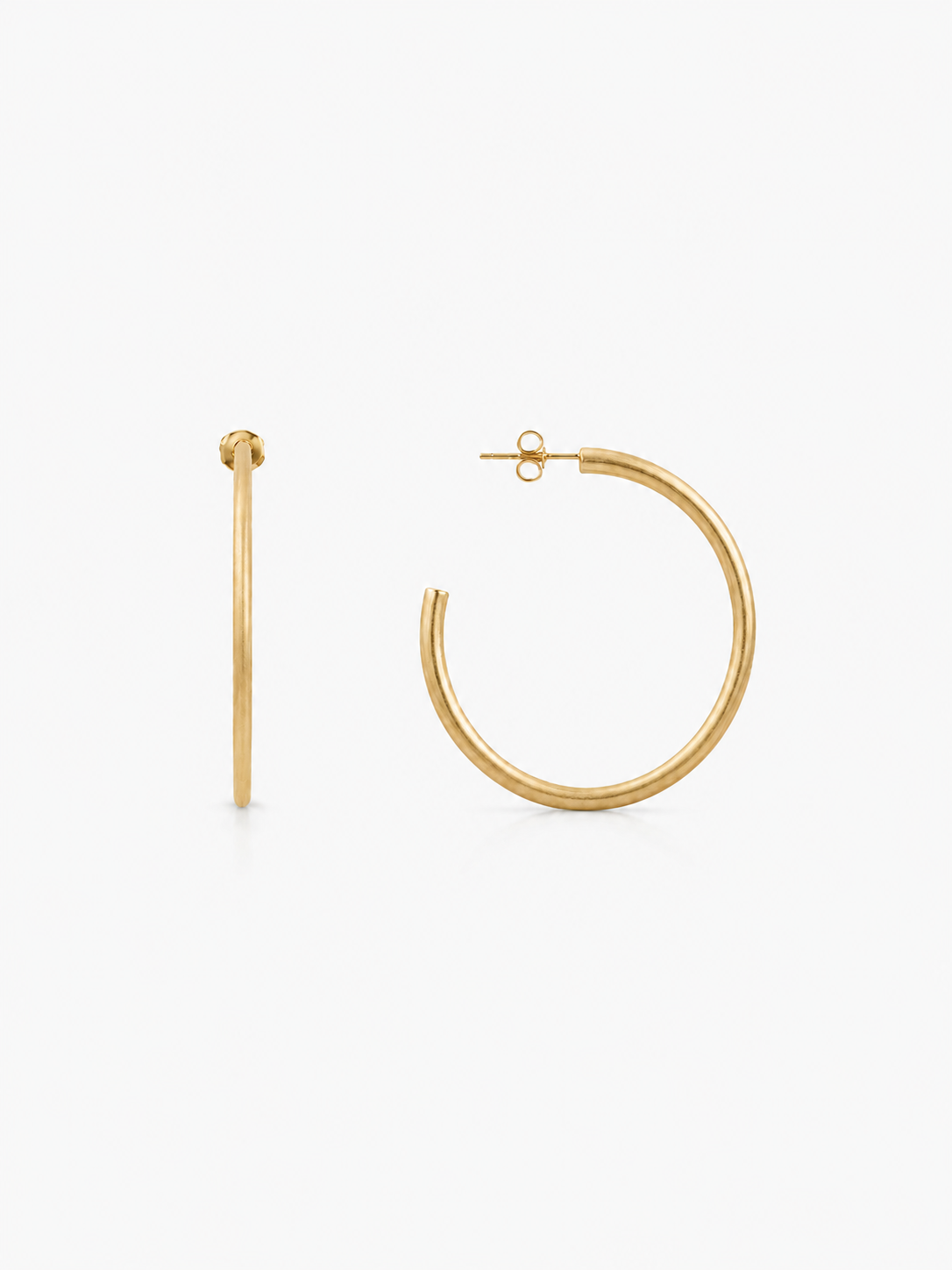 BRASS - Gold Creole Round Small Brushed