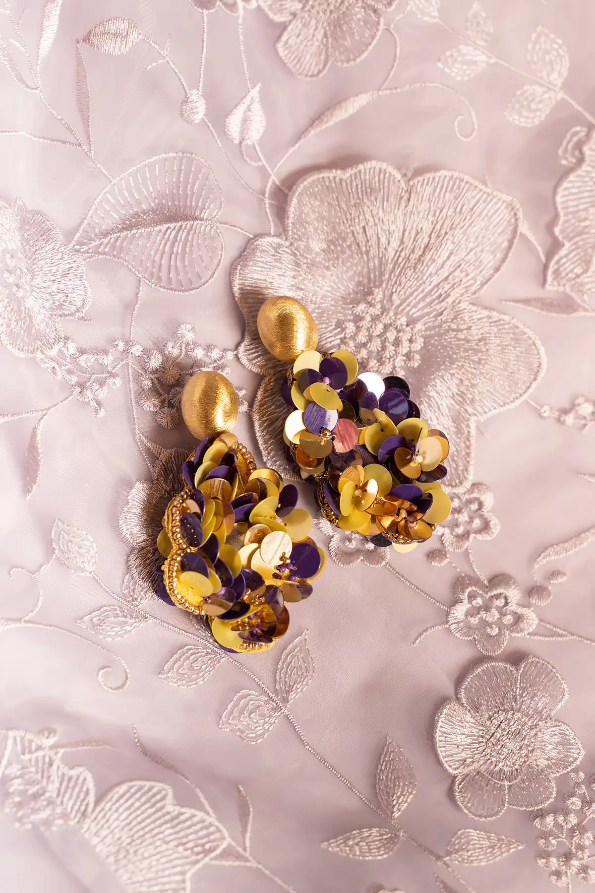 Purple Lime Earrings Laure Sequin Drop Llott-theme.productDescriptionPage.SEO.byTheBrand