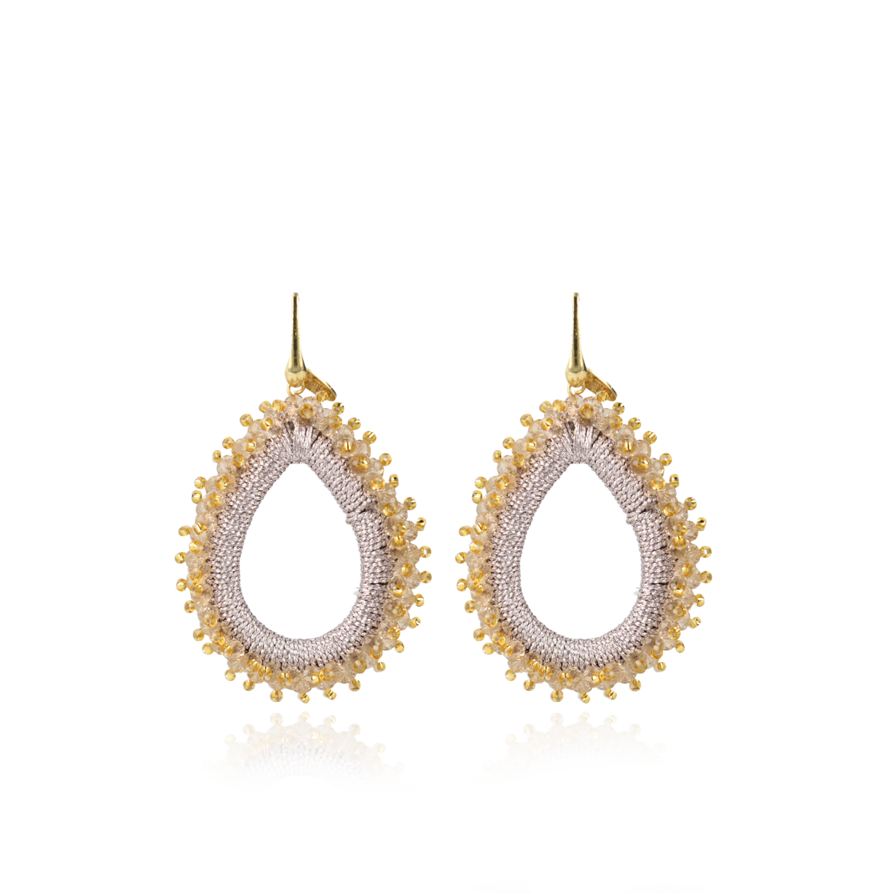 Carina Champagne Earrings Urchin Drop L 