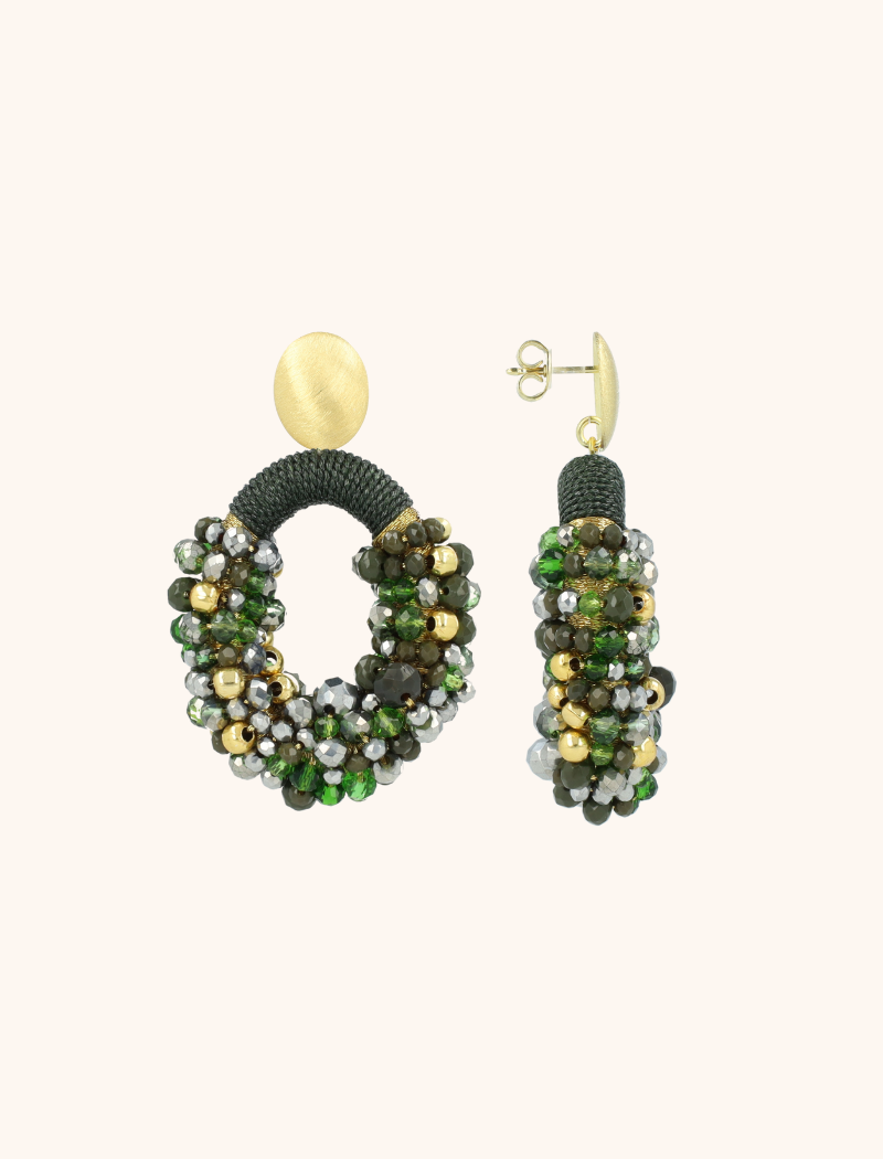 Groene Oorbellen Opheilia Combi Ovaal Mlott-theme.productDescriptionPage.SEO.byTheBrand