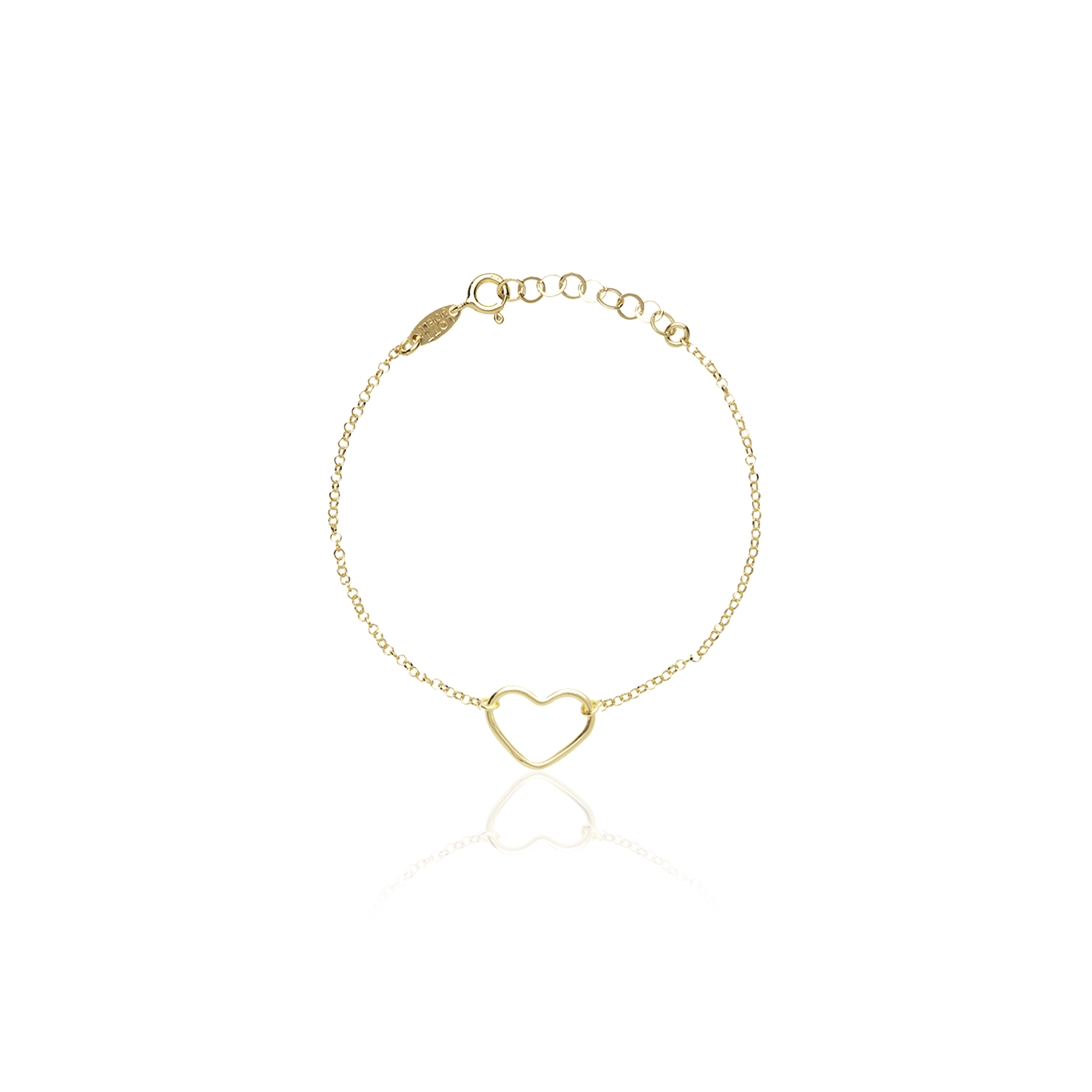 heart open bracelet