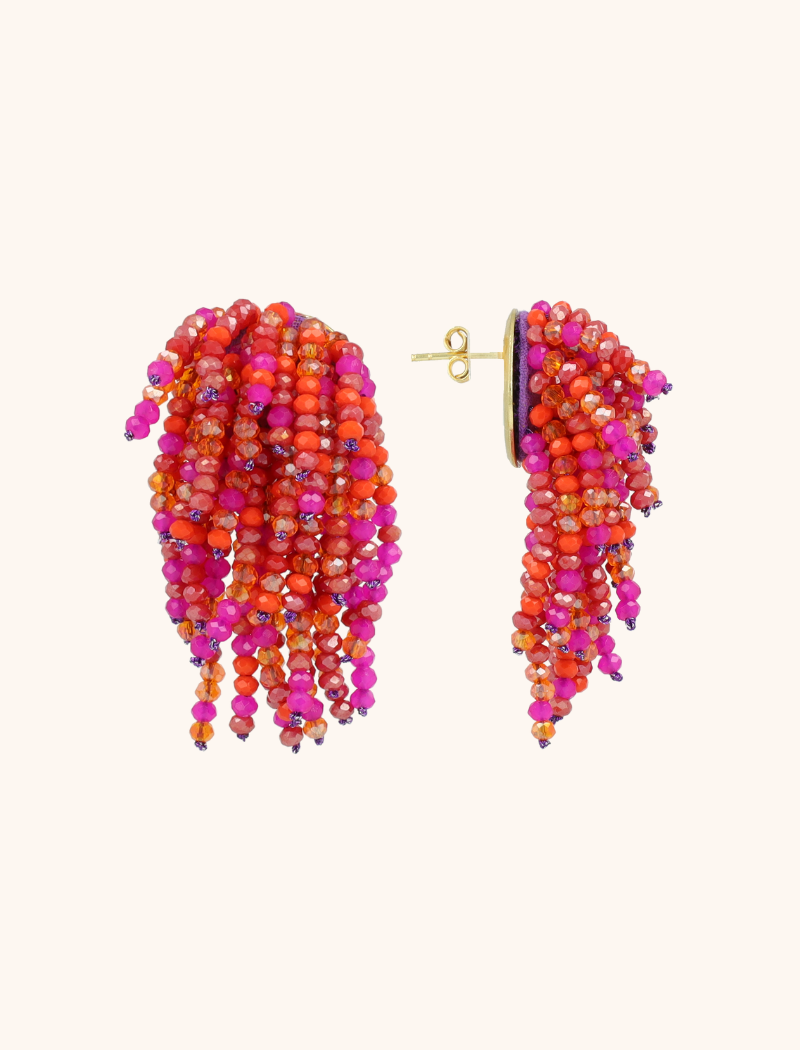 Fuchsia Earrings Babette Glassberry Waterfall Slott-theme.productDescriptionPage.SEO.byTheBrand