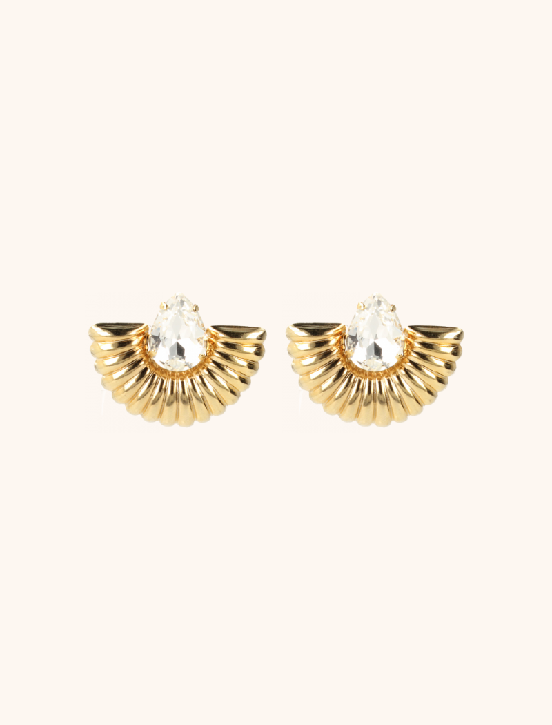 Gold tone drop shape earrings Joella