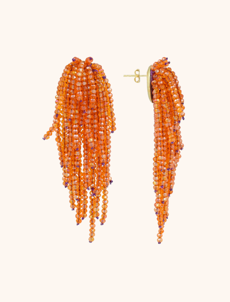 Orange Ohrringe Babette Glassberry Waterfall L  