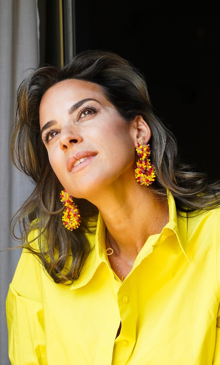 Mixed yellow earrings Neva Glassberry Drop S