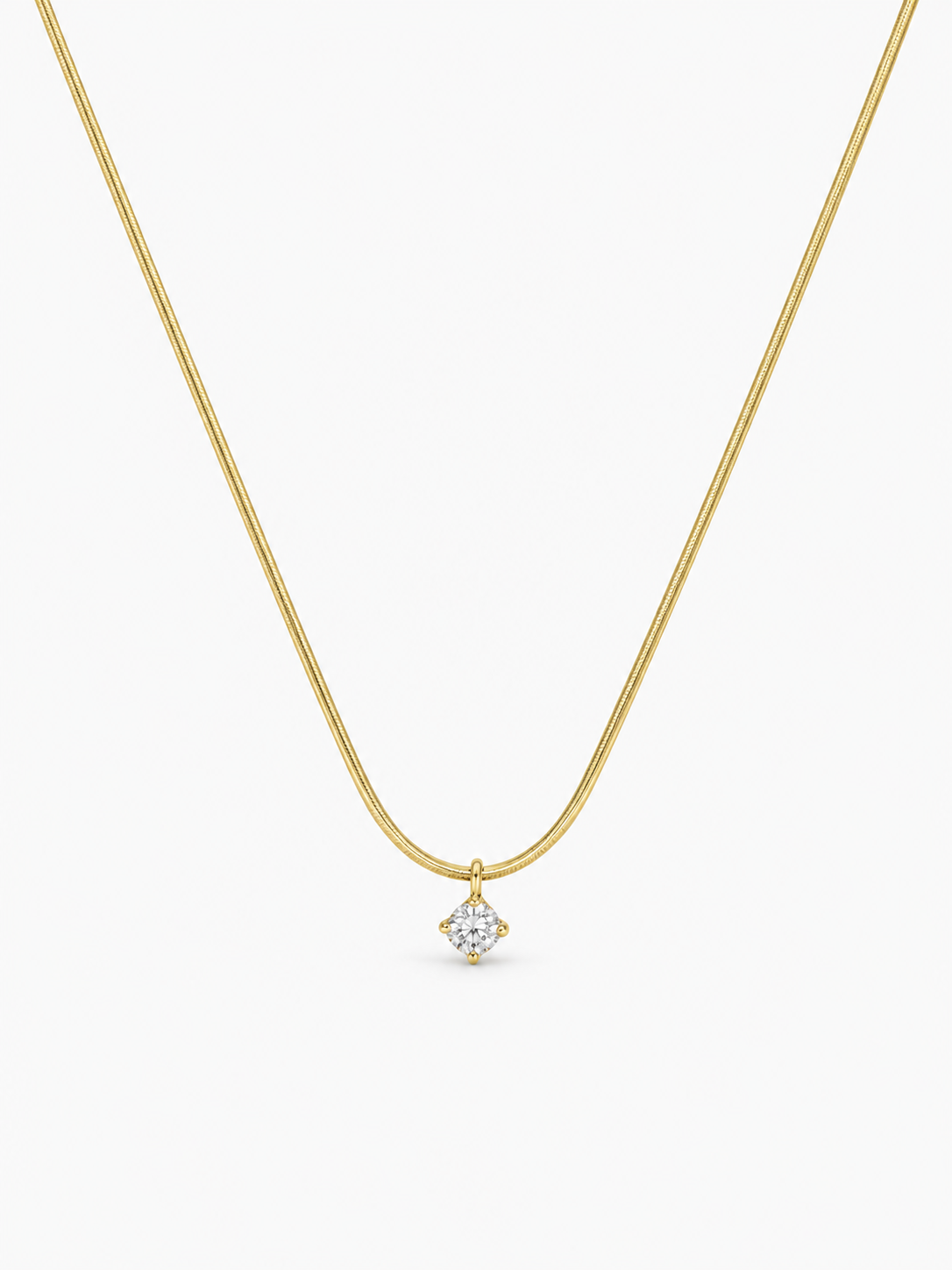 Goudkleurige Ketting Mette Small Diamond