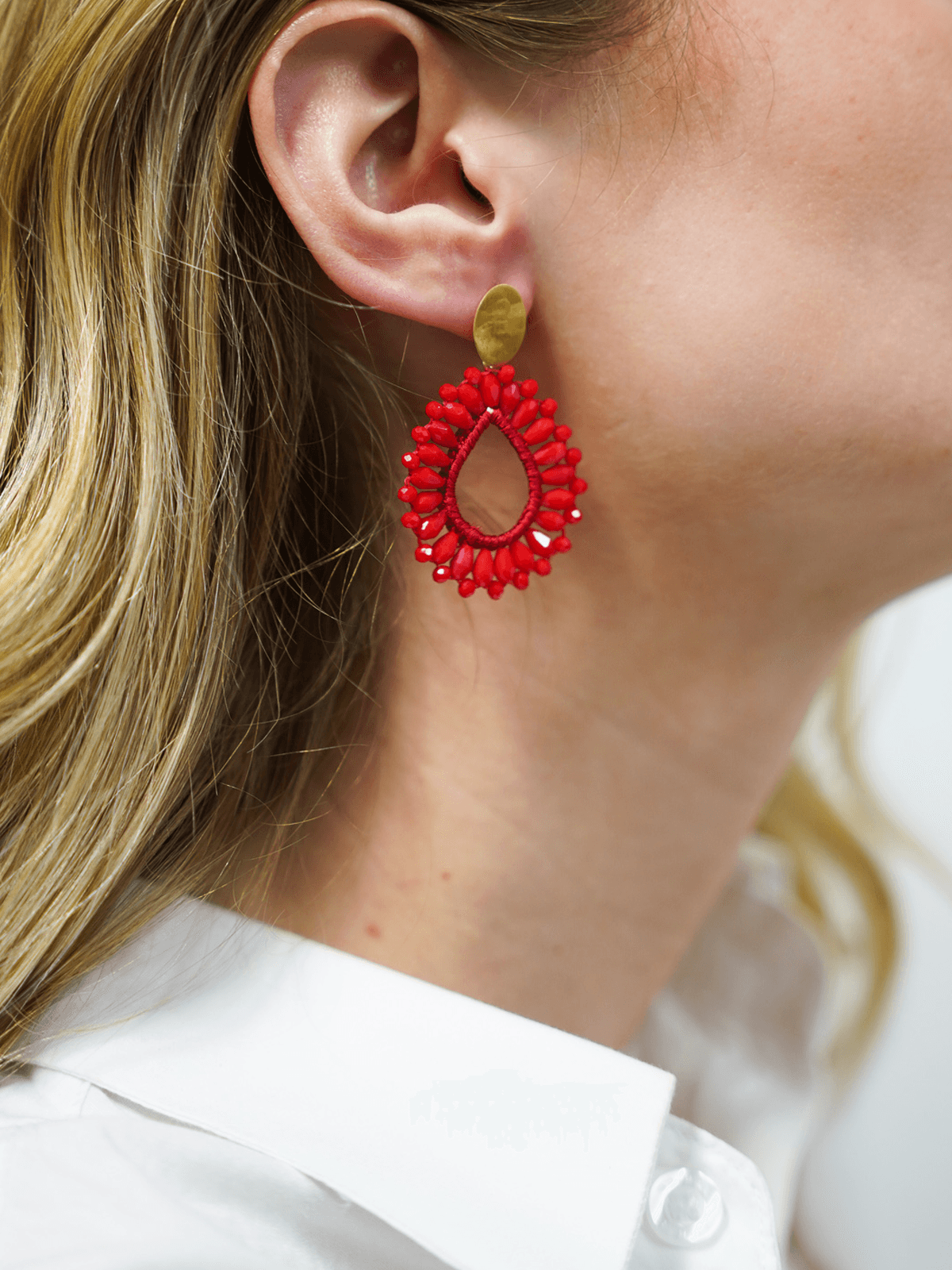 Red Earrings Charlotte Drop Slott-theme.productDescriptionPage.SEO.byTheBrand