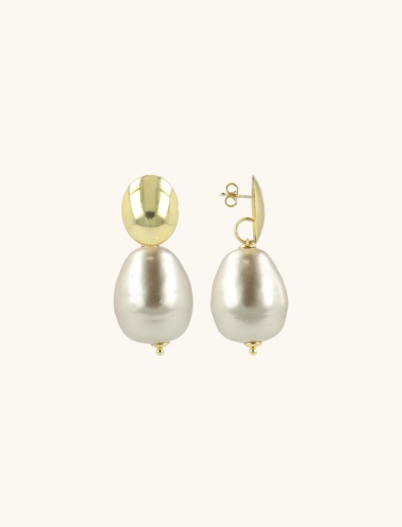 Champagne Oorbellen Parel Mother Earth L Irislott-theme.productDescriptionPage.SEO.byTheBrand