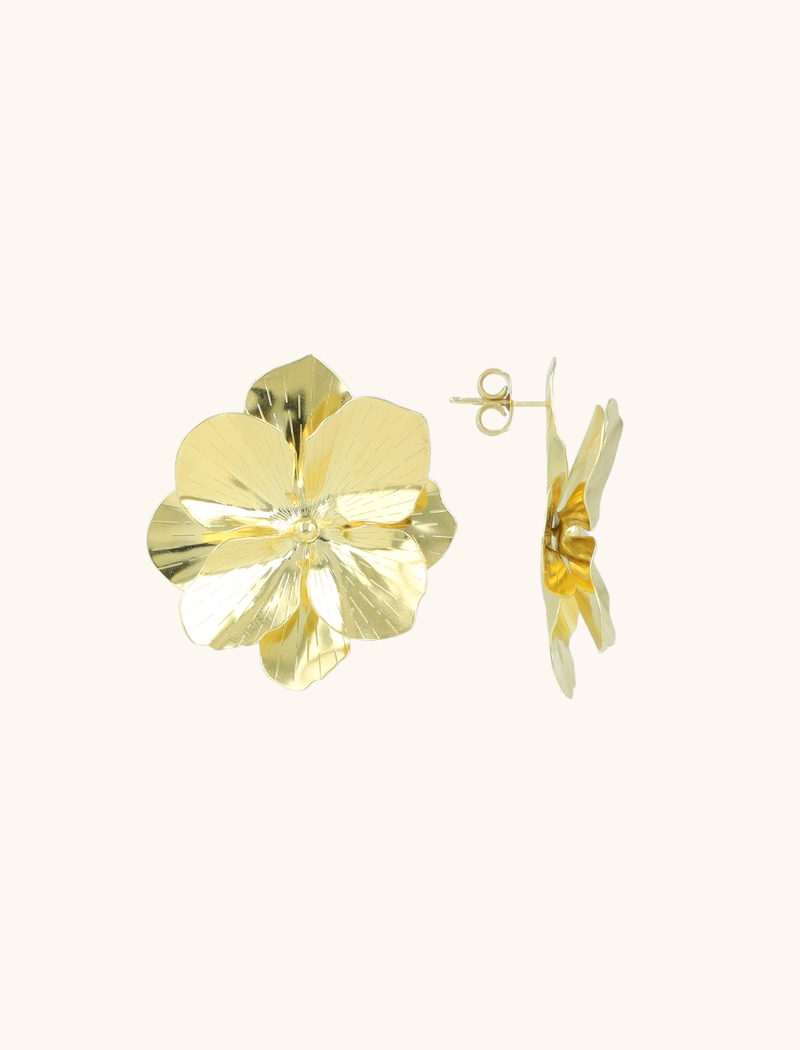 Gold Ohrringe Senna Flower M