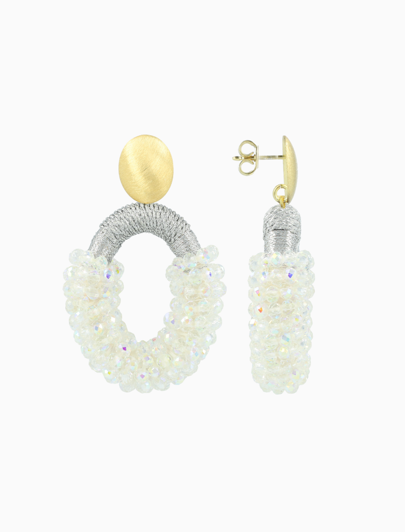 Combi Ovaal M Oorbellen Holo Yara