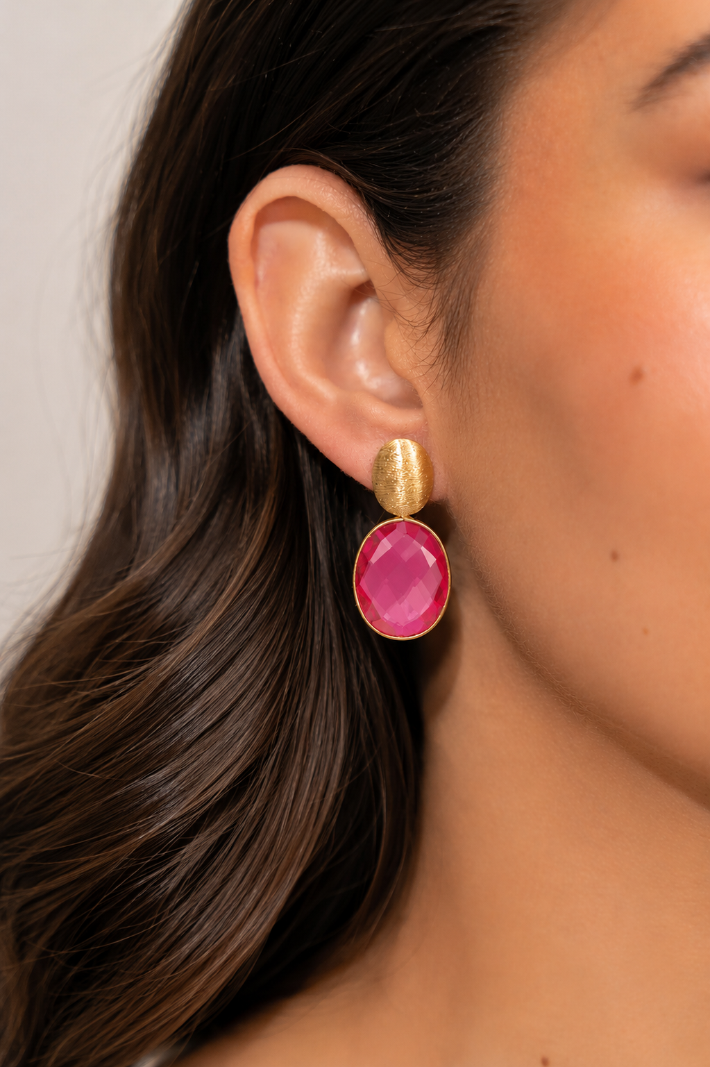 Fuchsia Ohrringe Framed Oval Giorgia