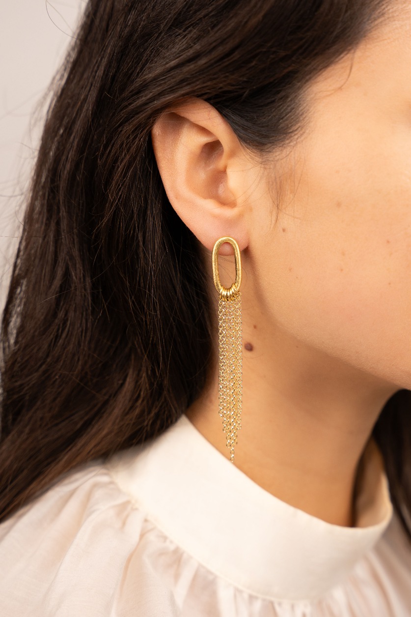 Classic Oorbellen Tube Chain