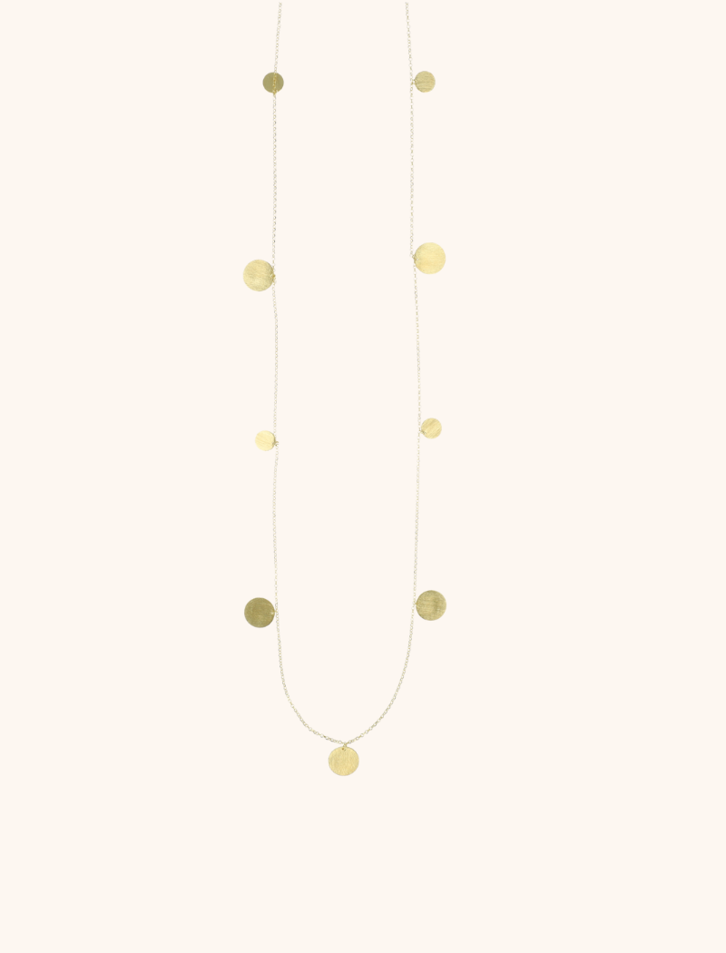 Gold Necklace Irregular Stones Brushed | Lott Gioielli