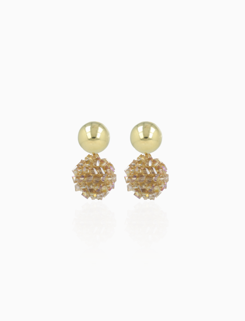 Champagne Earrings Globe S Raw