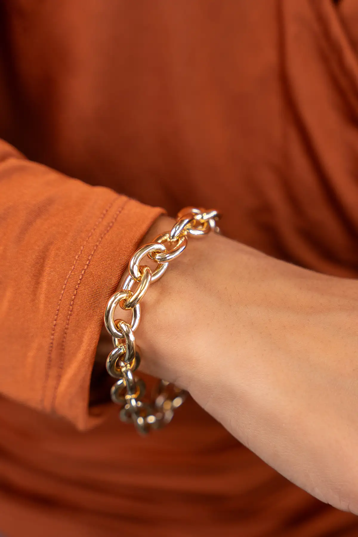 Gouden Armband Oval Chain Cato