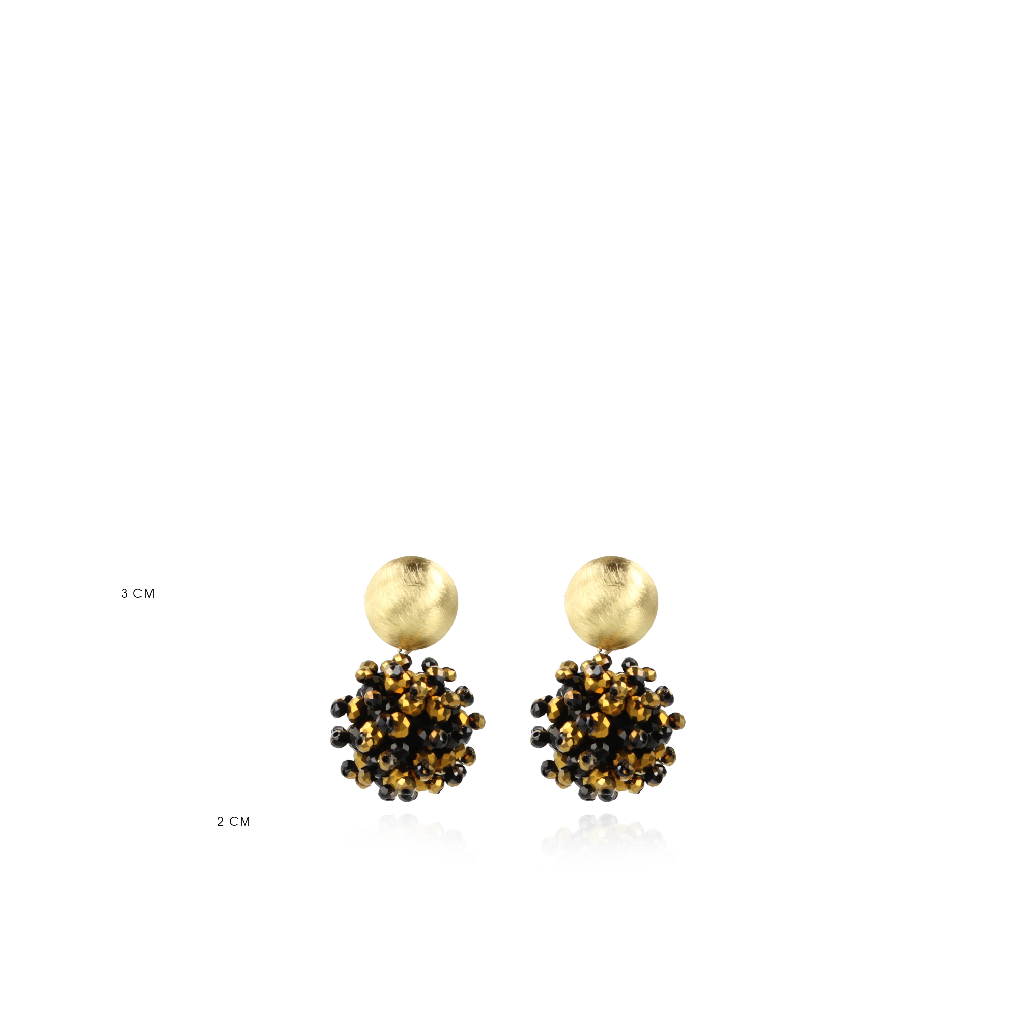 Gold-coloured Earrings Jacky Double Stones Tonal Globe Slott-theme.productDescriptionPage.SEO.byTheBrand