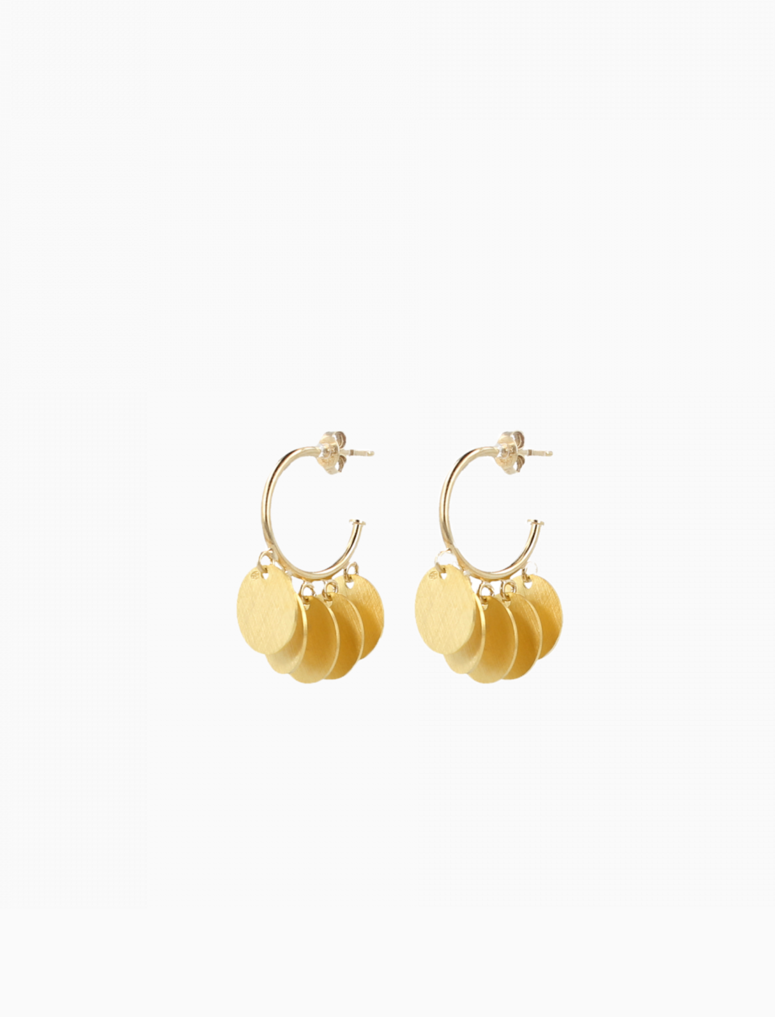 Classic small round pendant earrings