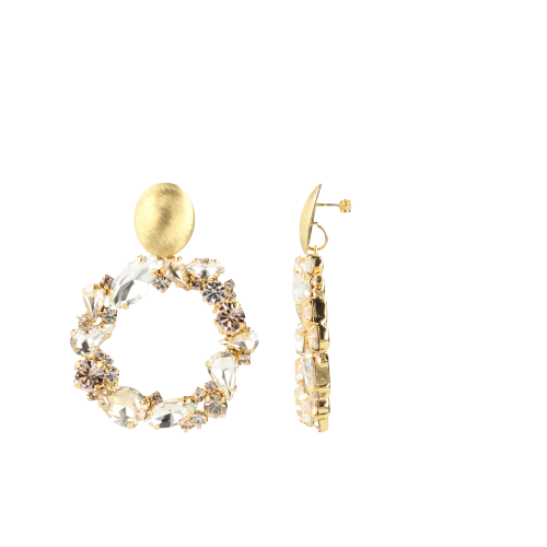Strass earrings Lynn Round