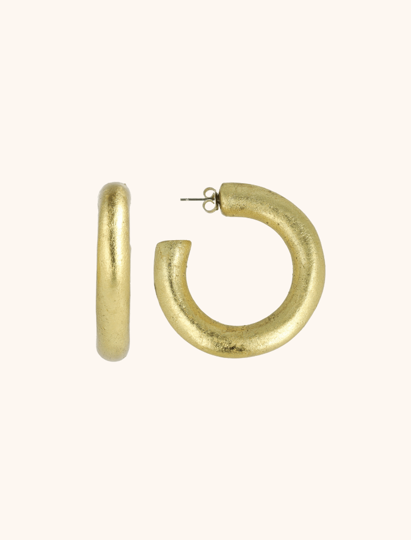 Wooden Earrings Hoop Hoop L