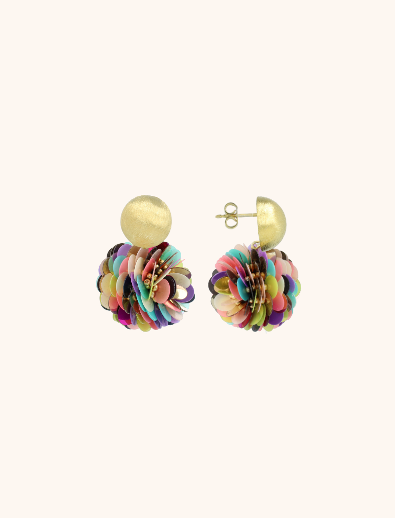 Multi Mix Earrings Sequin Globe S