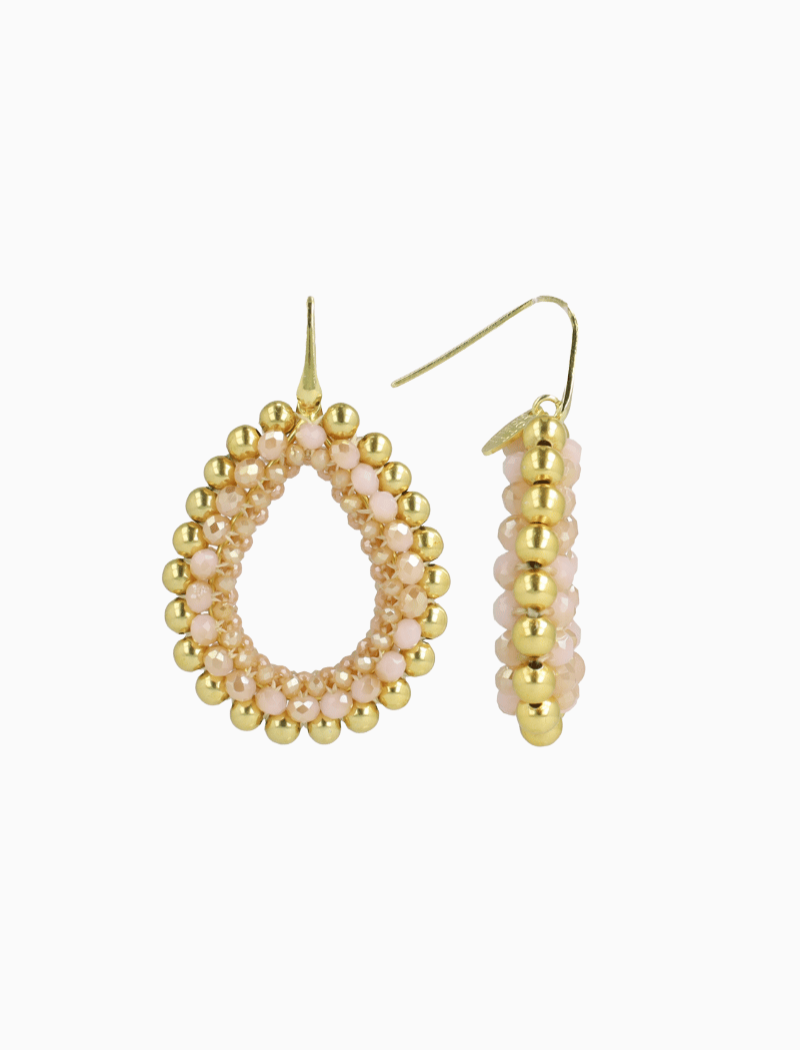 Beige Oorbellen Nouk Druppel Deluxe M