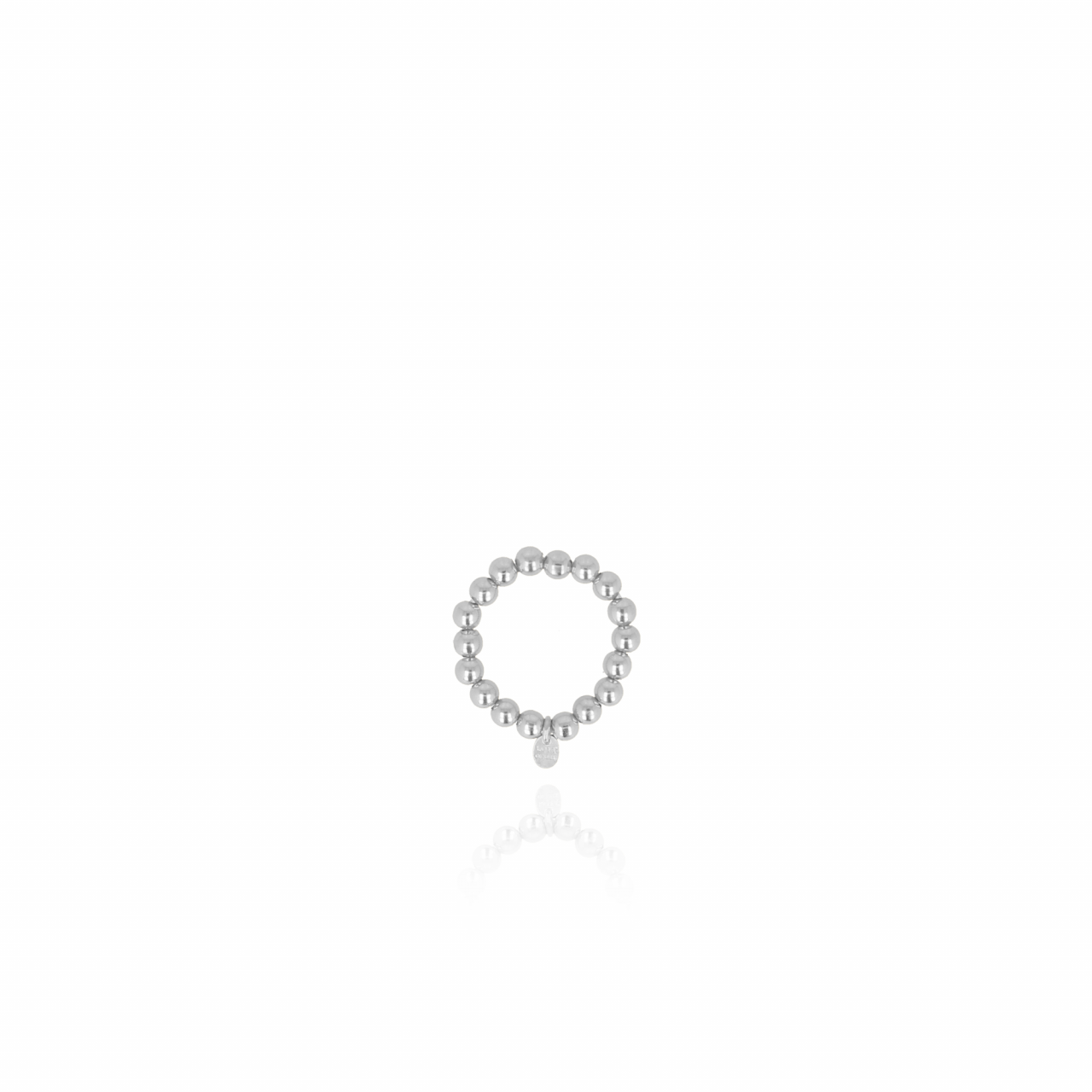 Elastic ball M Ring Silver