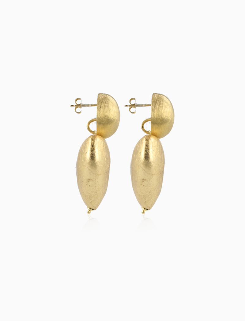 Houten Oorbellen Hart M